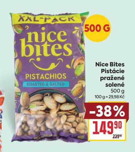 Nice Bites Pistácie pražené solené 500 g