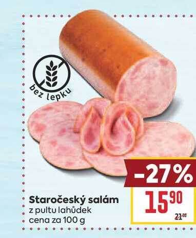 Staročeský salám z pultu lahůdek cena za 100 g