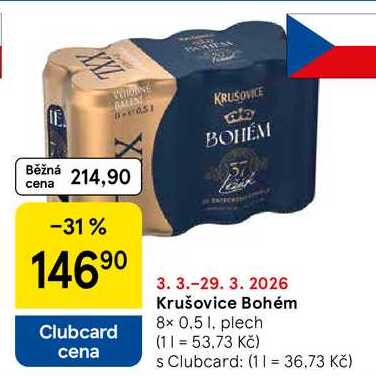 Krušovice Bohém, 8x 0.5 l