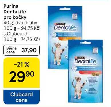 Purina DentaLife pro kočky, 40 g. dva druhy 