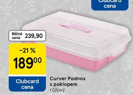 Curver Podnos s poklopem růžový