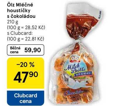 Ölz Mléčné houstičky s čokoládou, 210 g 
