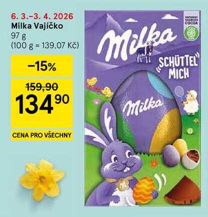 Milka Vajíčko, 97 g