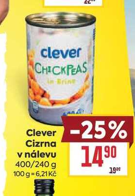 Clever Cizrna v nálevu 400/240 g 