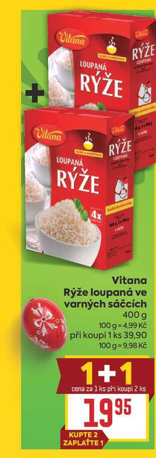 Vitana Rýže loupaná ve varných sáčcích 400 g 