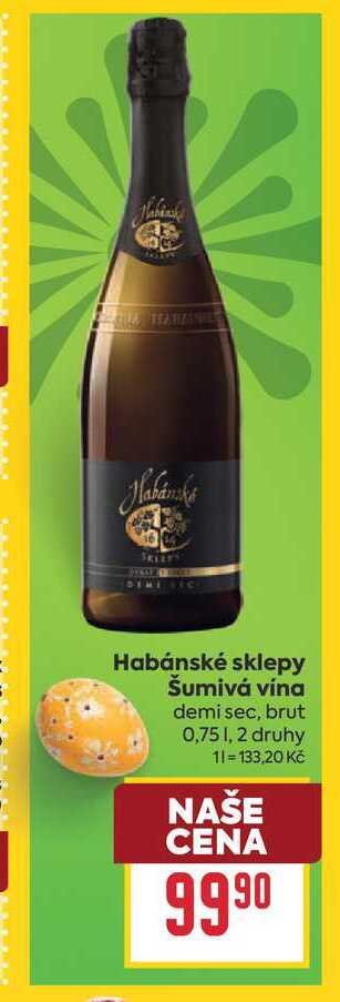 Habánské sklepy Šumivá vína demi sec, brut 0,75l