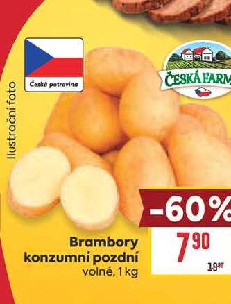 Brambory konzumní pozdní volné, 1 kg 