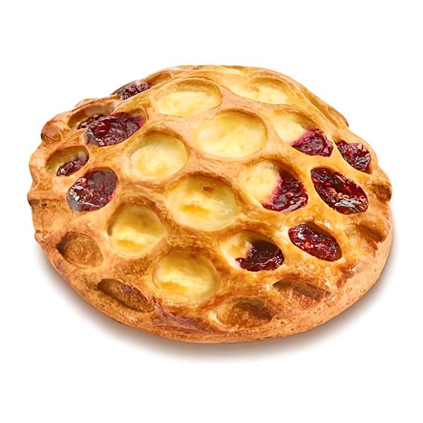 Košíček s tvarohem a malinami