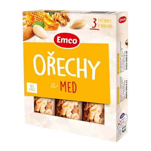 Emco Tyčinka ořechy/med 3 x 35g