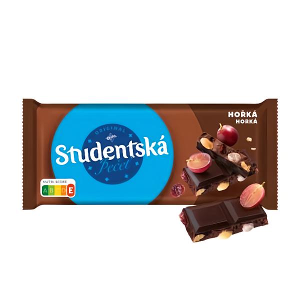 ORION Studentská pečeť hořká čokoláda s arašídy, rozinkami a želé