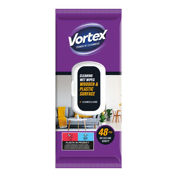 Vortex Vlhčené ubrousky na dřevěné a plastové plochy
