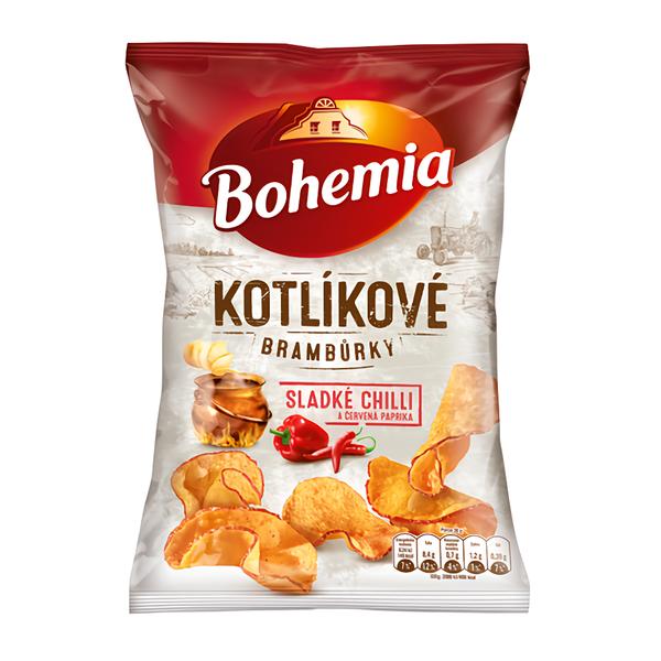 Bohemia Kotlíkové brambůrky, sladké chilli a červená paprika