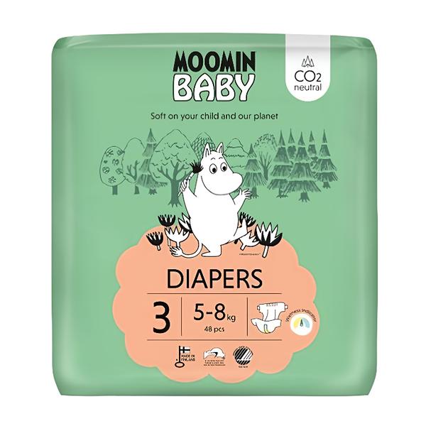 Moomin baby Midi eko pleny, vel. 3 (5–8 kg)
