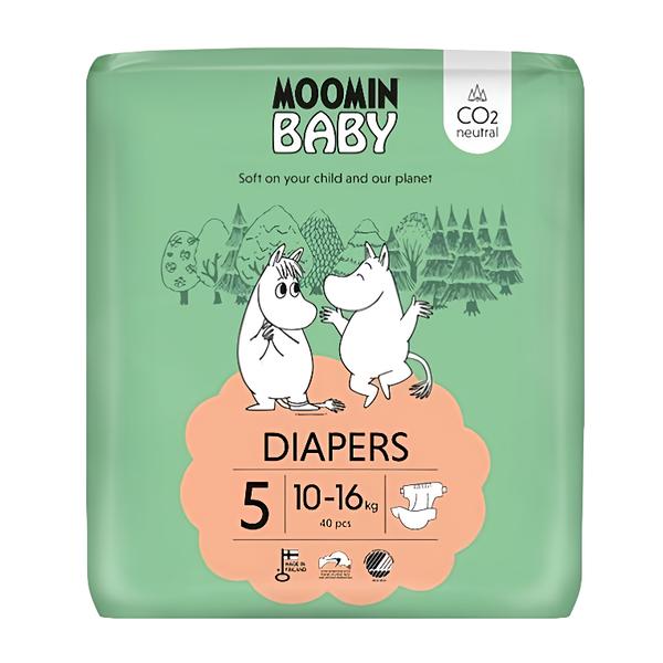 Moomin baby Maxi eko pleny, vel. 5 (10–16 kg)