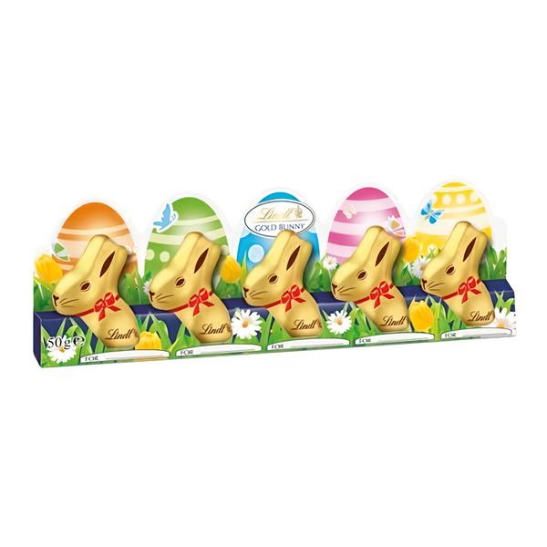 Lindt Zlatý zajíček Mini, mléčná čokoláda 5x10g