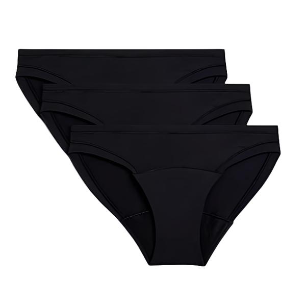 Marks & Spencer Vysoce savé menstruační kalhotky - bikini, 3 ks, barva černá, velikost 18