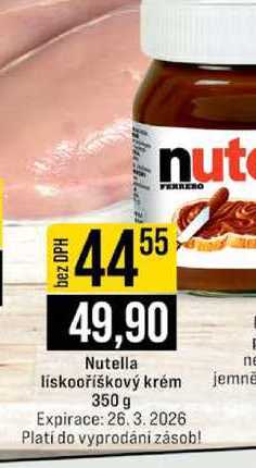 Nutella ne liskooříškový krém jemně 350 g
