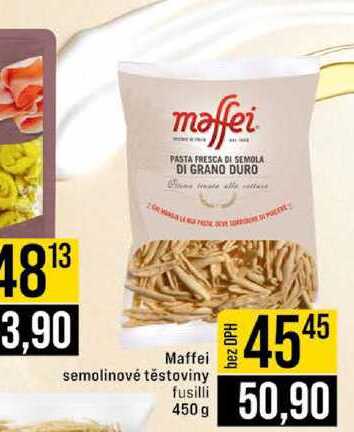 Maffei semolinové těstoviny fusilli 450 g 