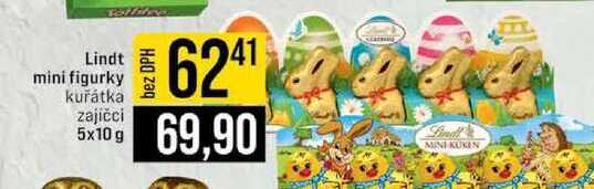 Lindt mini figurky kuřátka zajíčci 5x10 g