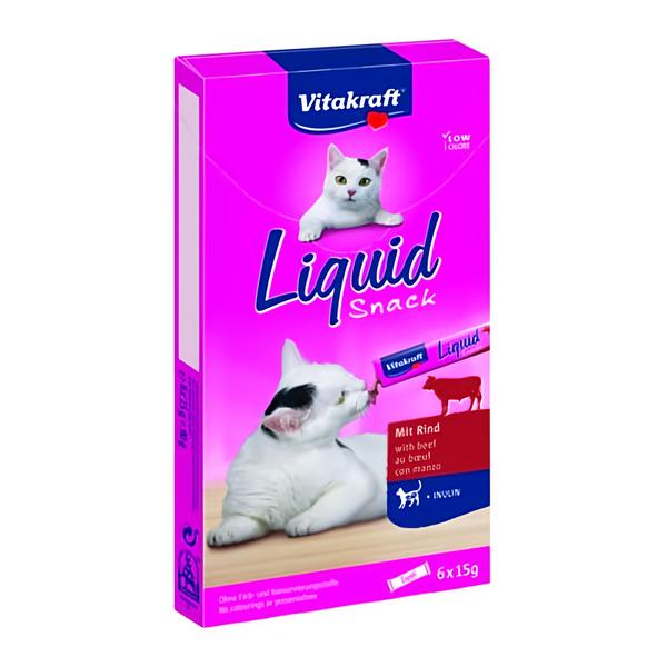 Vitakraft Liquid Snack pro kočky – hovězí-inulin