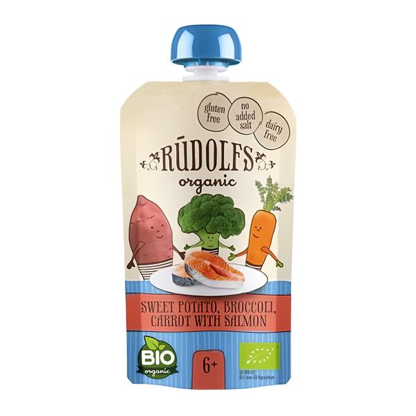 Rudolfs BIO kapsička, Batáty, brokolice, mrkev s lososem