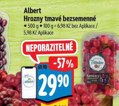 Albert Hrozny tmavé bezsemenné 500 g 