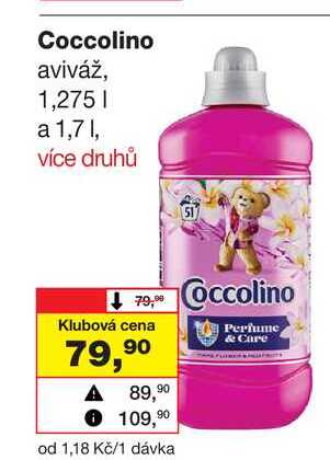 Coccolino aviváž, 1,2751 a 1,7l