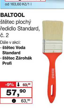 BALTOOL štětec plochý ředidlo Standard, č. 2 