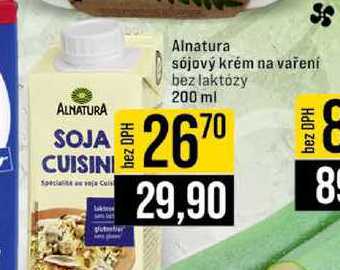 Alnatura sójový krém na vaření bez laktózy 200 ml