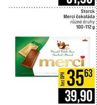 Storck Merci čokoláda různé druhy 100-112 g