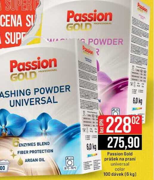 Passion Gold prášek na praní universal color 100 dávek 6 kg