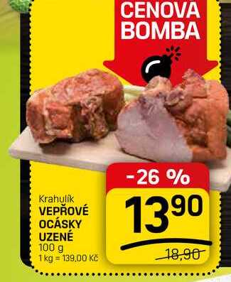 VEPŘOVÉ OCÁSKY UZENÉ 100 g 