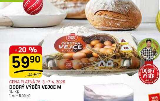DOBRÝ VÝBĚR VEJCE M 10 ks 