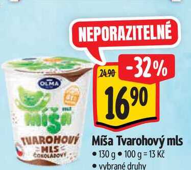   Miša Tvarohový mls  130 g