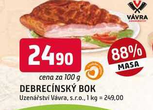 DEBRECÍNSKÝ BOK 88% 100g
