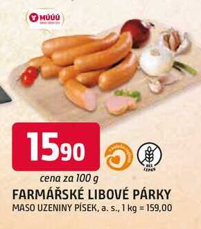 FARMÁŘSKÉ LIBOVÉ PÁRKY 100g