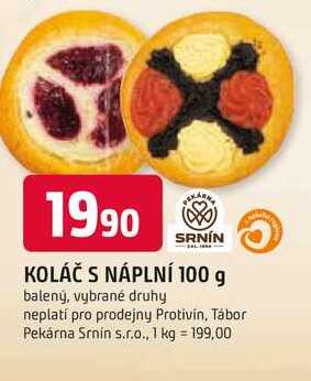 KOLÁČ S NÁPLNÍ 100 g 