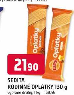 SEDITA RODINNÉ OPLATKY 130 g