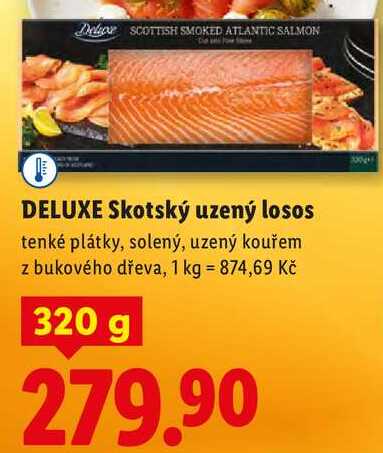 DELUXE Skotský uzený losos, 320 g