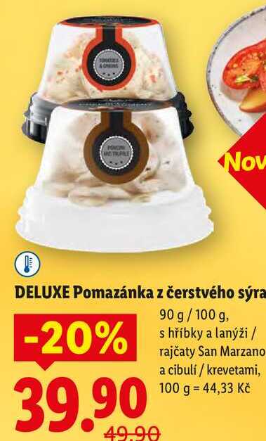 DELUXE Pomazánka z čerstvého sýra, 90 g/100 g