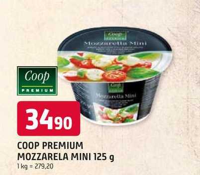 COOP PREMIUM MOZZARELA MINI 125 g 