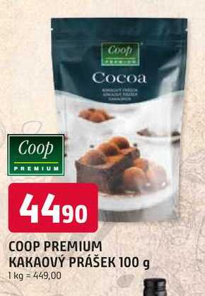 COOP PREMIUM KAKAOVÝ PRÁŠEK 100 g 