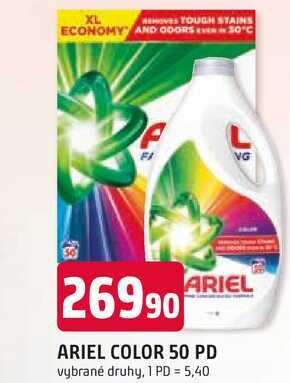 ARIEL COLOR 50 PD vybrané druhy