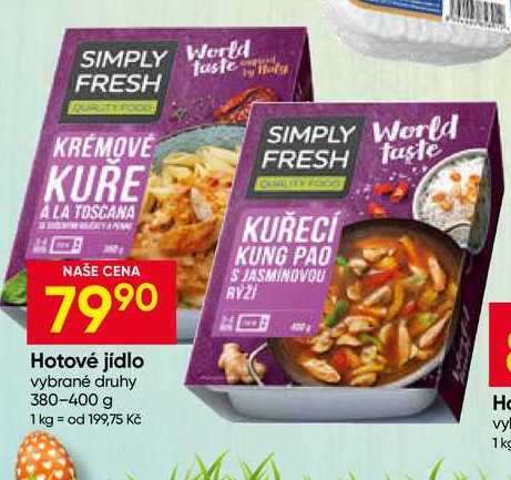 SIMPLY FRESH Hotové jídlo vybrané druhy 380-400 g