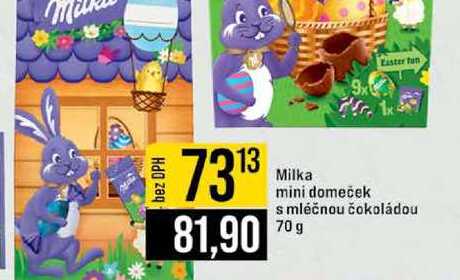 Milka mini domeček s mléčnou čokoládou 70 g
