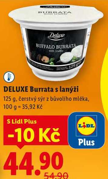 DELUXE Burrata s lanýži, 125 g