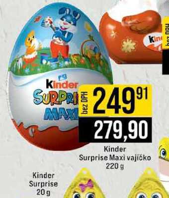 Kinder Surprise Maxi vajíčko 220 g