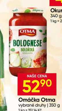 Omáčka Otma vybrané druhy 350 g