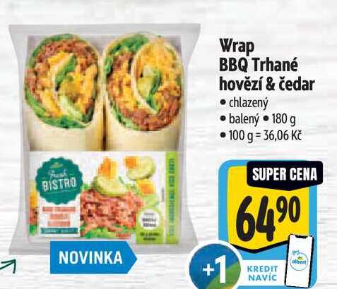   Wrap BBQ Trhané hovězí & čedar  180 g