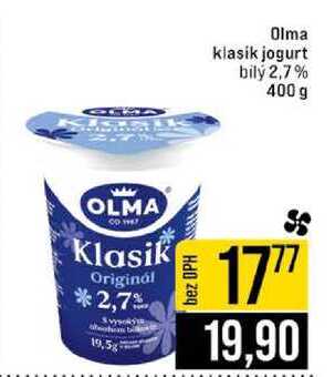 Olma klasik jogurt bily 2,7% 400 g